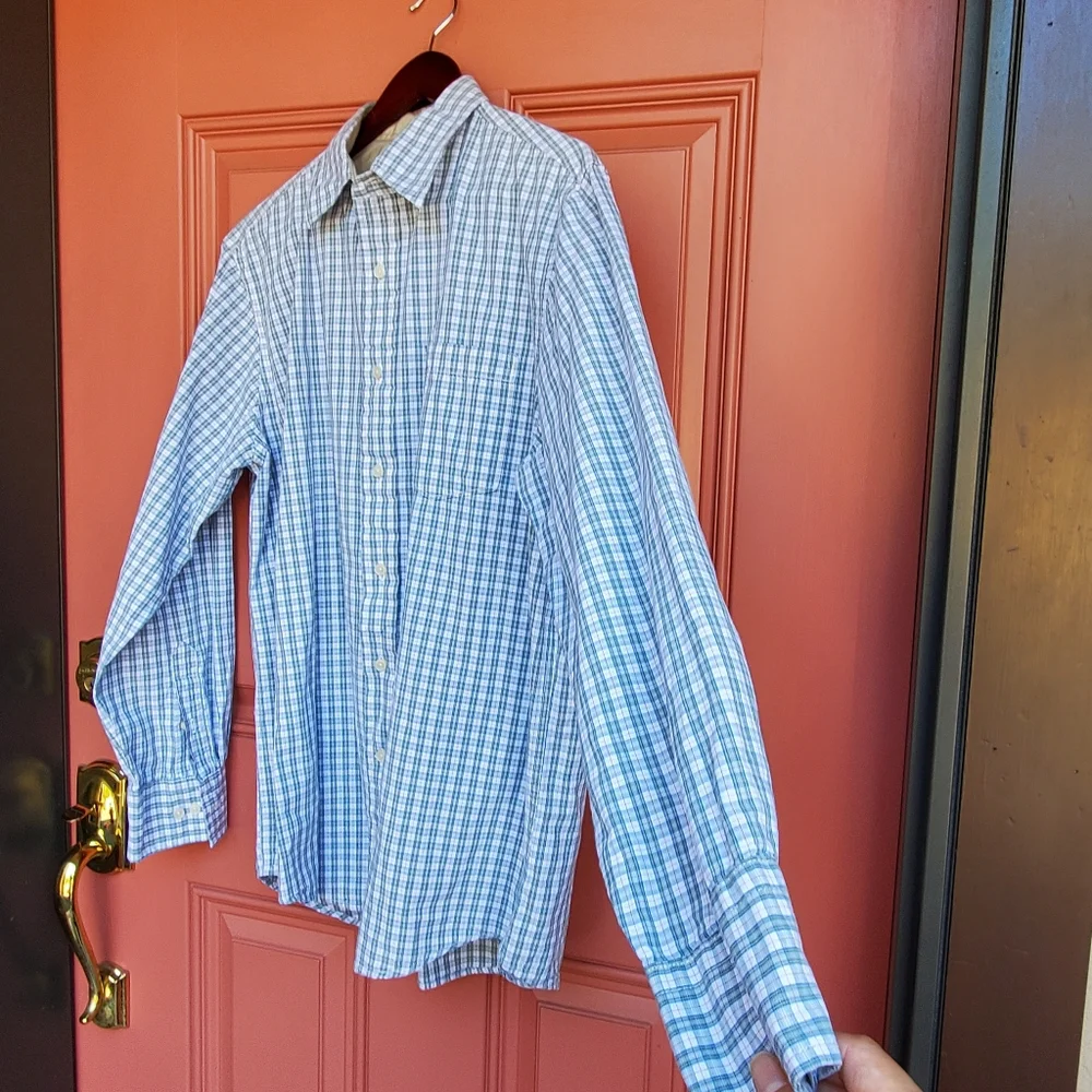 Timberland Men's Casual Green Checkered Button Down Shirt - Picture 4 of 12